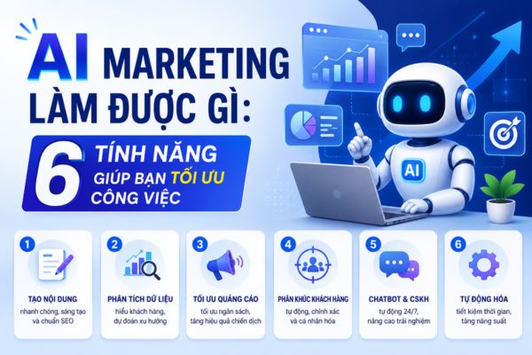 AI Marketing Làm Được Gì: 6 tính năng giúp bạn tối ưu công việc